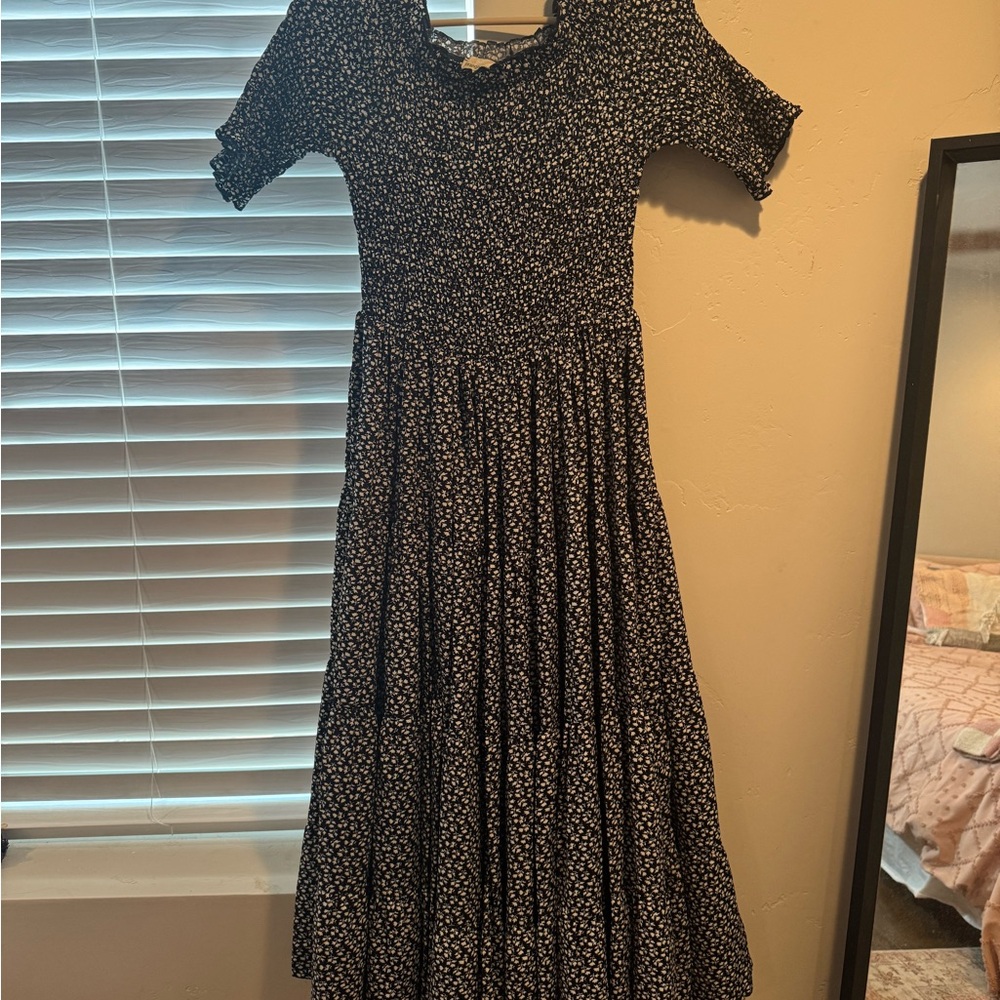 Orange Creek Black and White Long Sleeve Dress